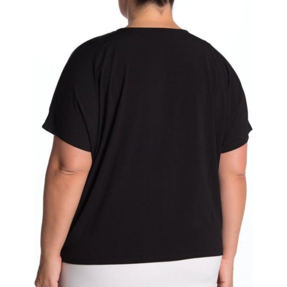 Eloquii Twist Front Short Sleeve Top - Picture 2 of 12